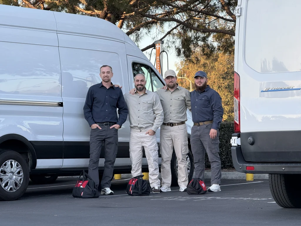Bristol Appliance Repair technicians in front of service vans