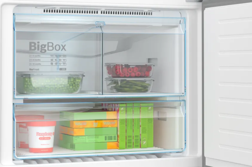 Bosch freezer drawers with frozen food