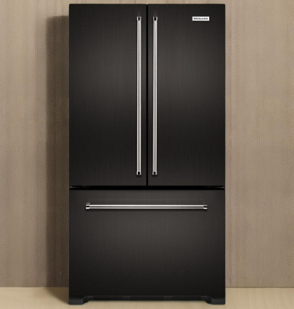 KitchenAid black stainless French door refrigerator