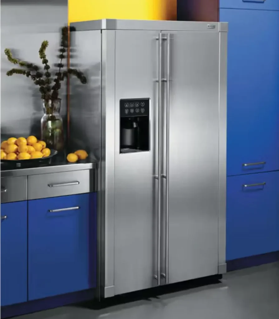 Monogram side-by-side refrigerator with water and ice dispenser